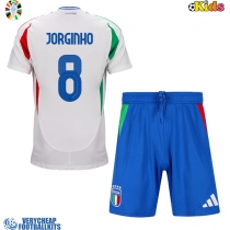 Italy Jorginho Frello #8 Replica Away Minikit Euro 2024 Short Sleeve (+ pants)
